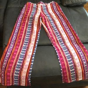 Fashion Web colorful wide leg pants